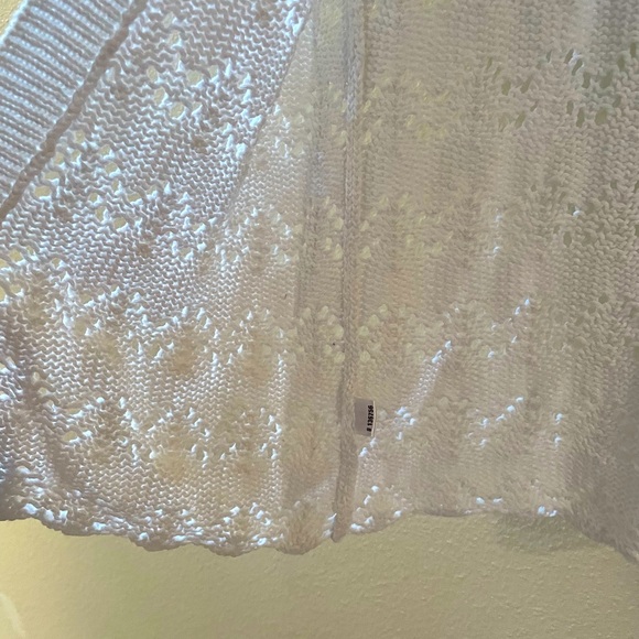 Ann Taylor Loft White Crochet Sleeveless Sweater - Picture 7 of 7